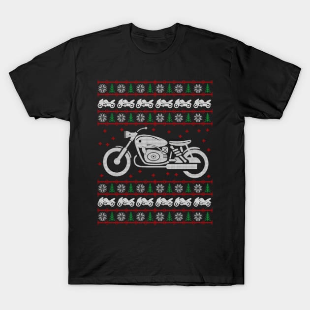 Motorcycle Ugly Christmas Sweater Gift T-Shirt by uglygiftideas